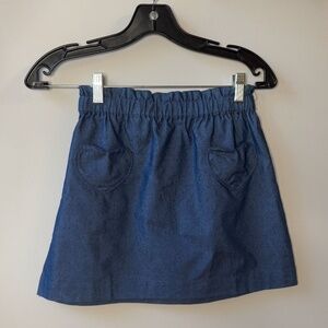 compañia fantastica mini blue heart pocket skirt